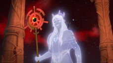 Aaravos claims the Sun staff to confront Khessa[18]