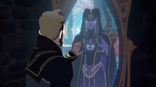 Aaravos is first seen by Viren inside his prison[15]