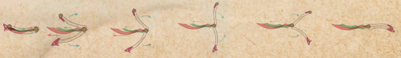 The motion of Rayla's blades as shown in Callum's Spellbook