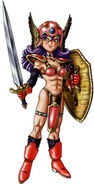 Female warrior in Dragon Quest III.