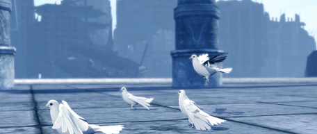 Screenshot of Disciples as white doves.