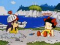 Arale's first encounter with Kinoko.