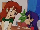 Aoi talks with Arale.