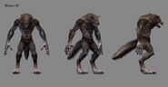 Werewolf in-game model