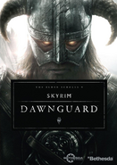 Caratula de la expansión Dawnguard, donde es un vampiro