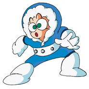 Ilustración original de Ice Man en "Mega Man", por Keiji Inafune.