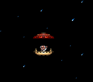 Dr. Wily en el interior de su platillo volador en "Mega Man's Soccer", SNES.