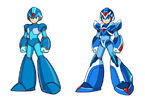 Boceto de X en Rockman Online (Derecha)