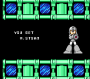 Obtención de Wind Storm en "Mega Man 6", NES.