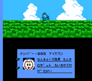 Ice Man en el epílogo de "Rockman 3: Dr. Wily no Saigo!?", Famicom.