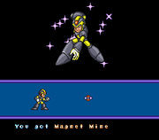 Obtención del Magnet Mine en "Mega Man X2", SNES.