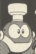 Dompan de Bright Man en "¡Debes Derrotar al Equipo de Defensa Más Fuerte!" del manga "Rockman 4".