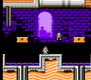 Mega Man utilizando Wind Storm en "Mega Man 6", NES.