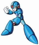 Arte secundario en Mega Man X2. Derivado del arte del disparo cargado del Shotgun Ice.