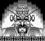 Platillo volador del Dr. Wily acoplado al Wily Robo Iron Golem en "Mega Man IV", Game Boy.