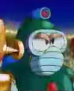 Bubble Man en el comercial de "Rockman's Soccer".