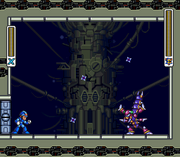 Magna Centipede utilizando el Magnet Mine en "Mega Man X2", SNES.