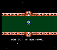 Obtención de Water Wave en "Mega Man 5", NES.