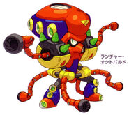 Concepto de Launch Octopus en "Mega Man Maverick Hunter X".