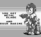 Obtención de Rush Marine en "Mega Man II", Game Boy.