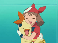 Aura junto a Combusken.