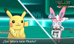 Batalla de Pikachu vs Sylveon.