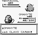 Omanyte usando clavo cañón en la primera generación.