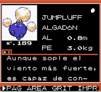 Prueba conforme existe Algadón en la Pokédex.