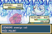 Dewgong usando frío polar en la tercera generación.