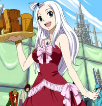 Mirajane serving drinks