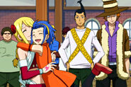 Droy watches Levy hugging Lucy