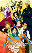 Droy with the other members of Fairy Tail