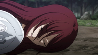 Erza falls asleep