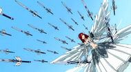 Erza threatens Evergreen