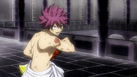 Natsu attacks Zeref