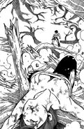 Azuma looming over a seemingly defeated Erza