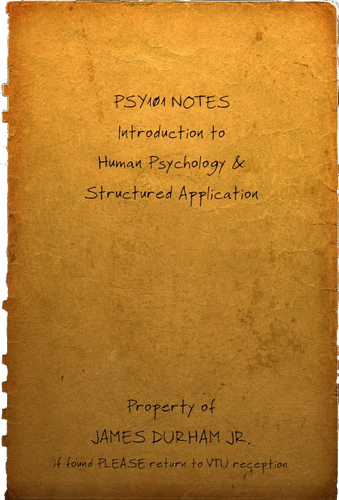 PSY101 notebook cover