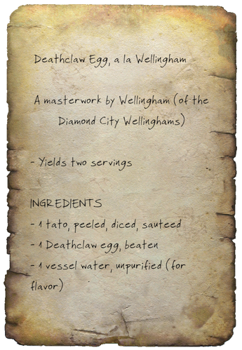 Wellingham's recipe