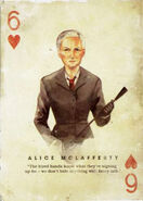 Alice McLafferty en la carta de "6 de corazones" de la Edición Coleccionista.