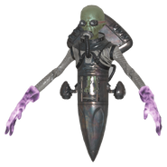 The Flatwoods monster as seen inside the NIF file, seen without its traditional helmet and glow, and with its legs exposed