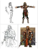 Male Tribal concept art from Fallout Tactics