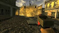 The explosion as seen in game