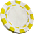 Yellow poker chip