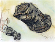 Power fist concept art by Adam Adamowicz.