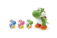 Light Blue Yarn Yoshi, Pink Yarn Yoshi, Green Yarn Yoshi and Mega Yarn Yoshi