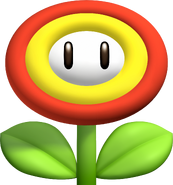 An Fire Flower. It can throw fireballs at enemies.