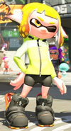 Screenshot of female Agent 4 from Splatoon 2