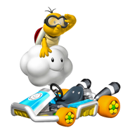 Lakitu and his Standard Kart in Mario Kart (Series)