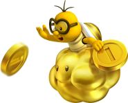 Golden Lakitu Artwork from New Super Mario Bros. 2