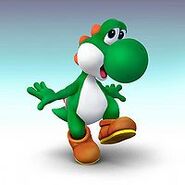 Yoshi (voiced by Frank Welker, ever since Skeeter's voice on Muppet Babies and Bobby's voice on Bobby's World)